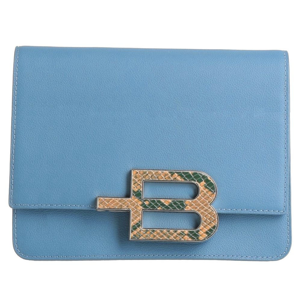 Baldinini Trend Elegant Calfskin Crossbody with Python Print Detail