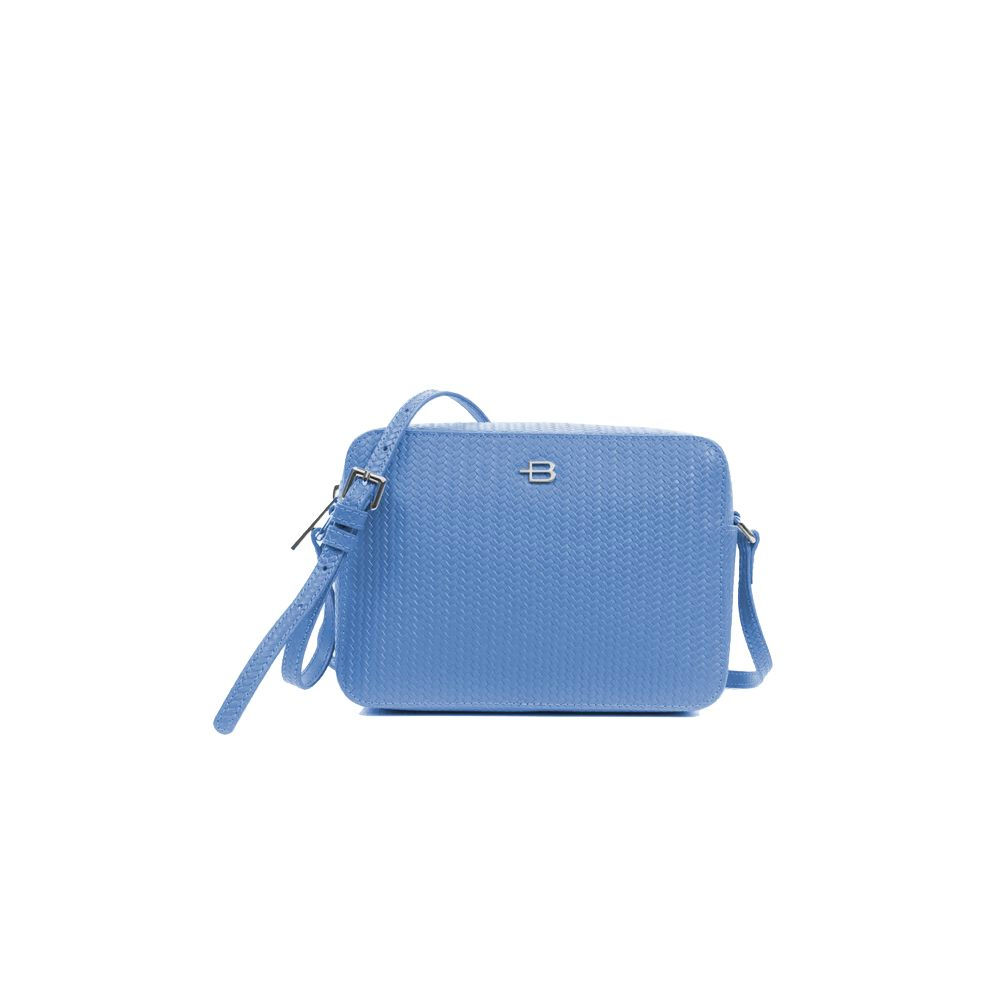 Baldinini Trend Elegant Woven Motif Calfskin Camera Bag