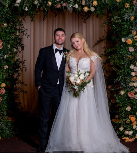 Beautiful Bride with Long Blond Hair and Extensions
