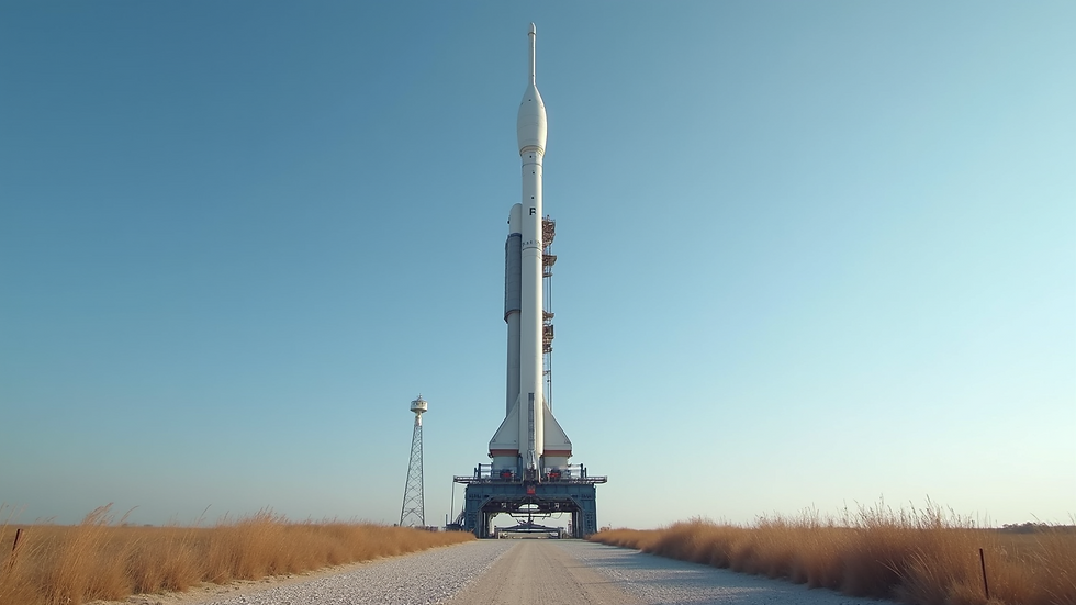 Eye-level view of a historic rocket launch site