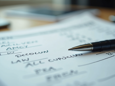 A financial ledger showing handwritten notes and calculations