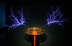 A Tesla coil showcasing the brilliance of Nikola Tesla's inventions