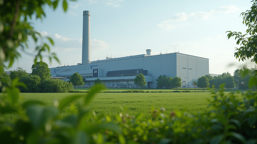 Eye-level view of a pharmaceutical manufacturing facility in Puerto Rico
