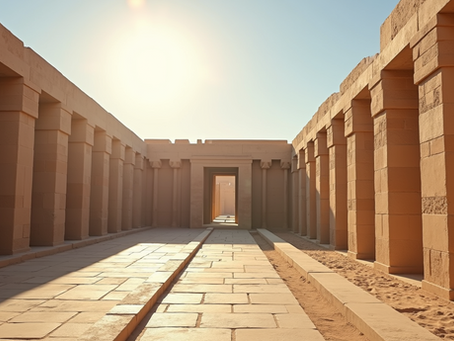 Ruins of an ancient Egyptian temple that reflects the grandeur of Cleopatra's era