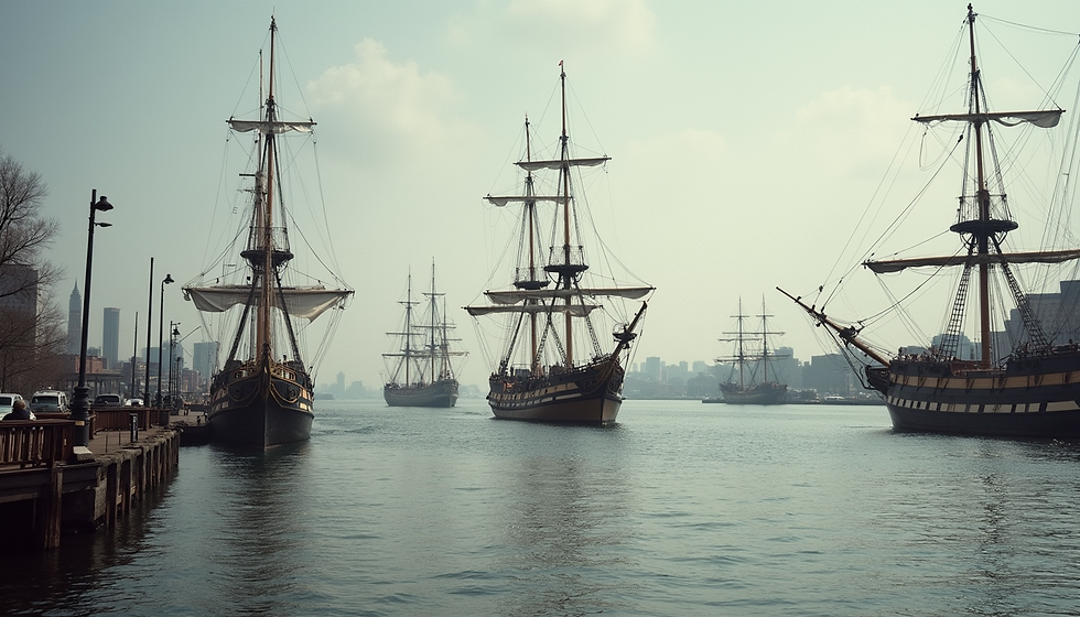Ships in harbor