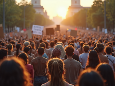 A protest advocating for equality and justice
