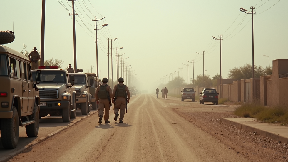 Eye-level view of a military checkpoint in the West Bank