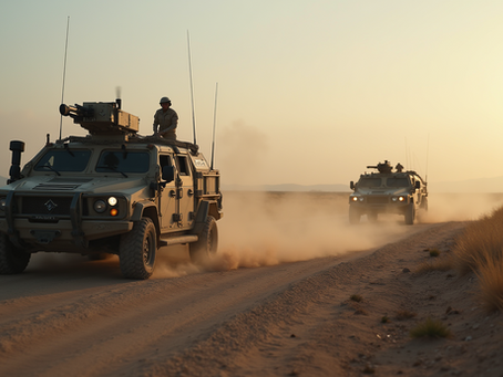 A military operation site showcasing strategic equipment