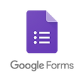 Google Forms icon on a black background