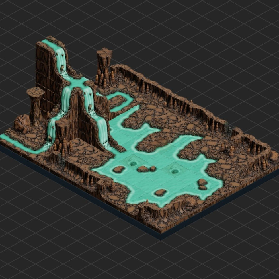 Thumbnail: Side angle of Echoing Falls terrain with detailed rock textures.