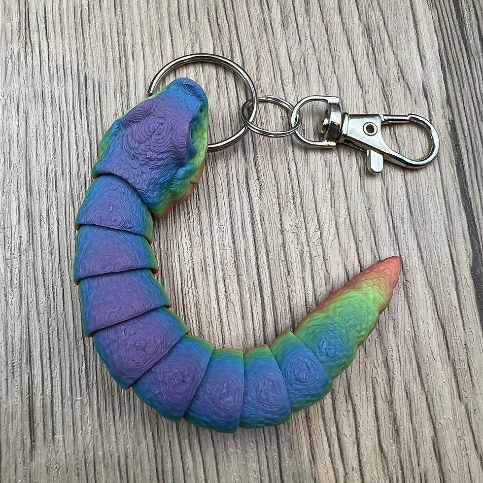 Thumbnail: Rainbow Hognose Snake Keyring | High Quality 3D Printed Vibrant Design | Fun and