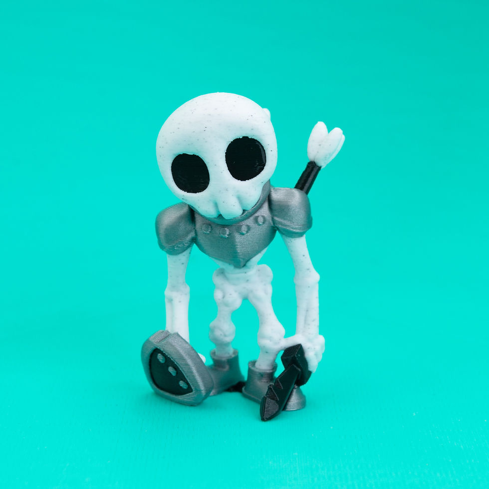 Thumbnail: Skeleton warrior figure with mace and raised hand.