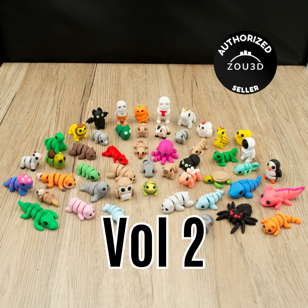 3D Printed Micro Fidget Animals | Articulated Miniature Creatures - Volume 2
