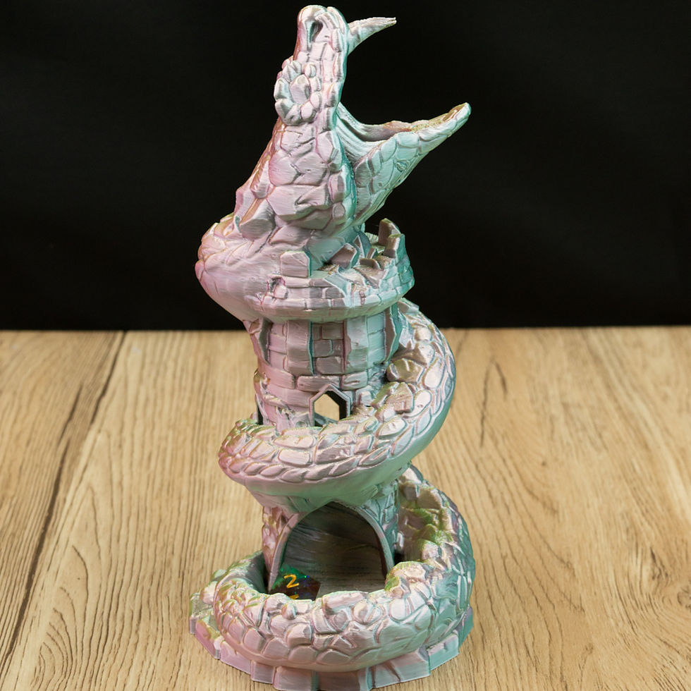 Thumbnail: Basilisk Dice Tower | 3D Printed Fantasy Accessory