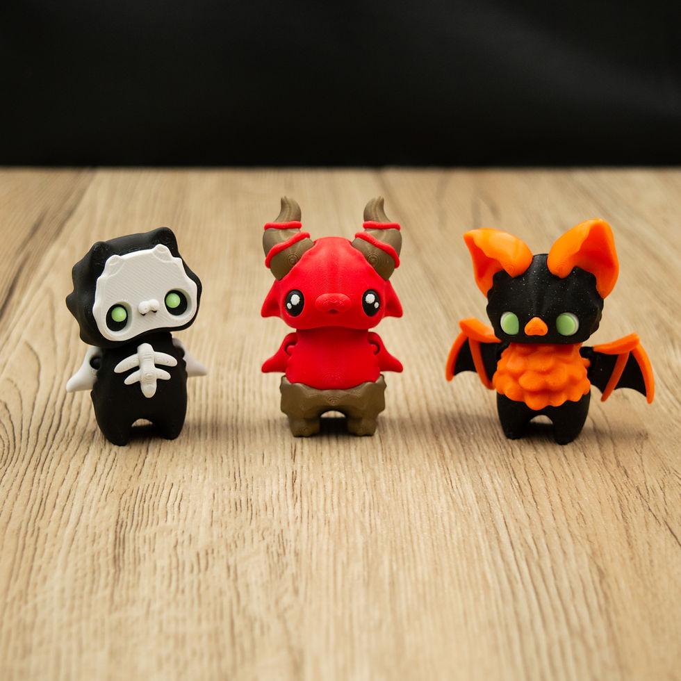 Thumbnail: Side view of red devil figure with cartoon horns and tail