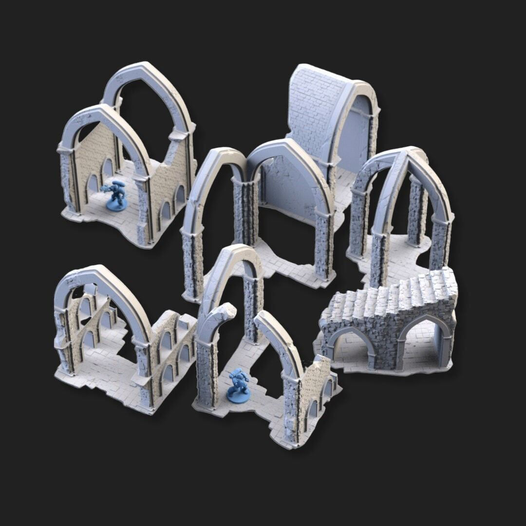 Majestic Ruins | Scenery / Terrain | 3D Printed | FDM PLA