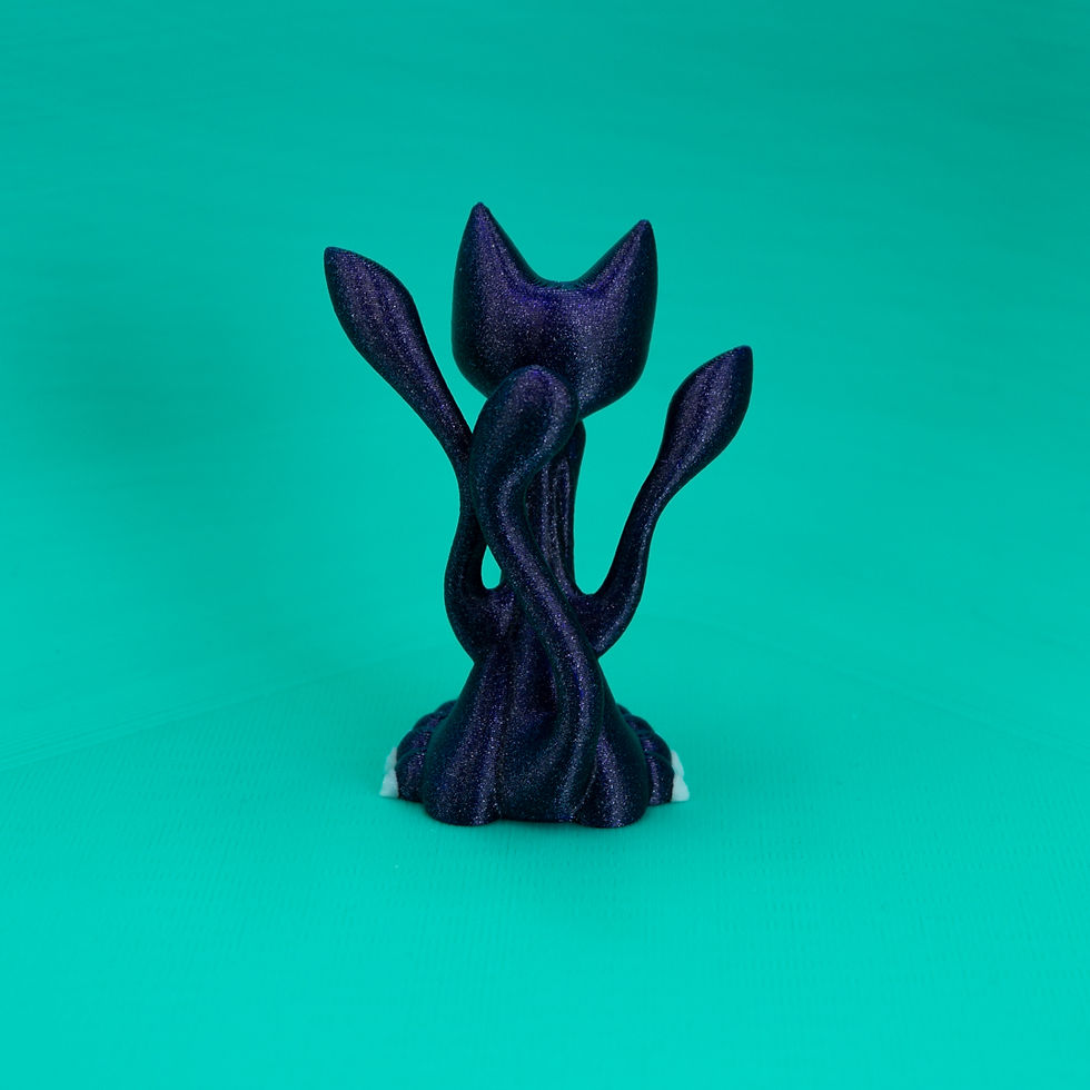 Thumbnail: Rear angle of 3D printed displacer beast with extra eyes on tentacles.
