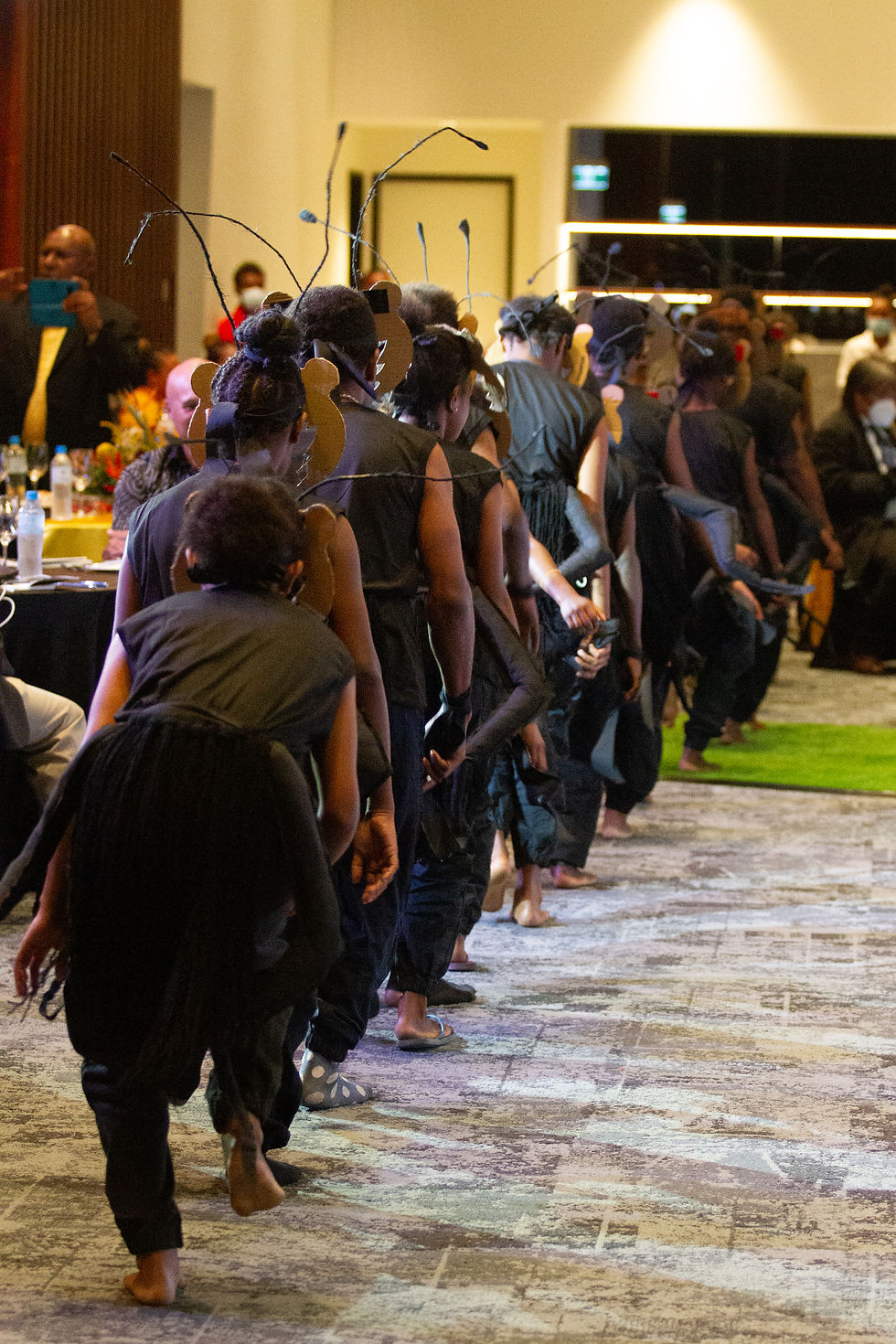 9-Mile Settlement Youth perform at the APEC Haus.