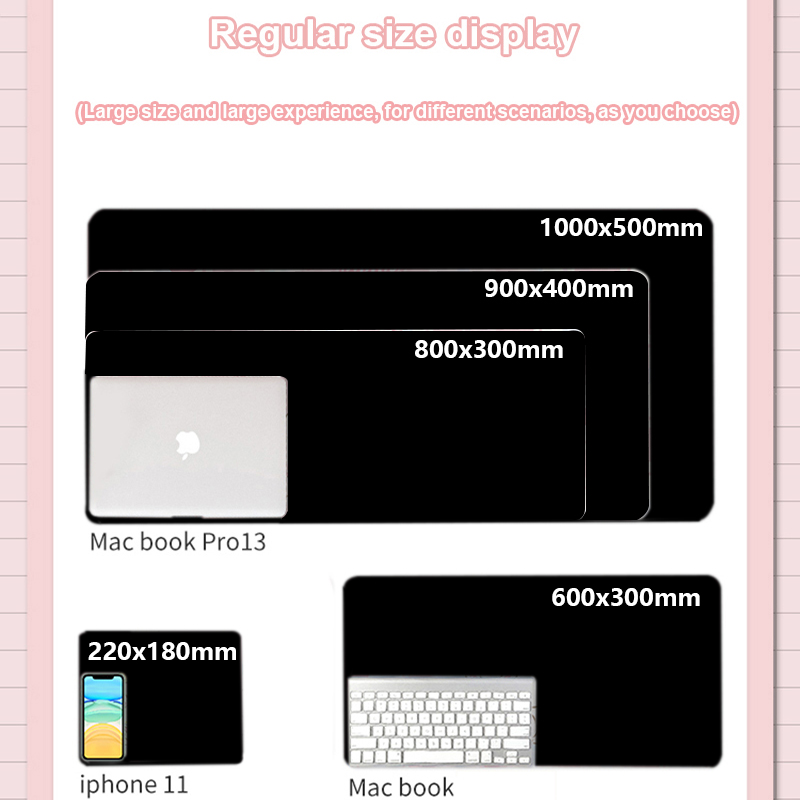 Thumbnail: Black and White Cherry Blossom Mousepad Custom Home Computer Keyboard Pad Desk M