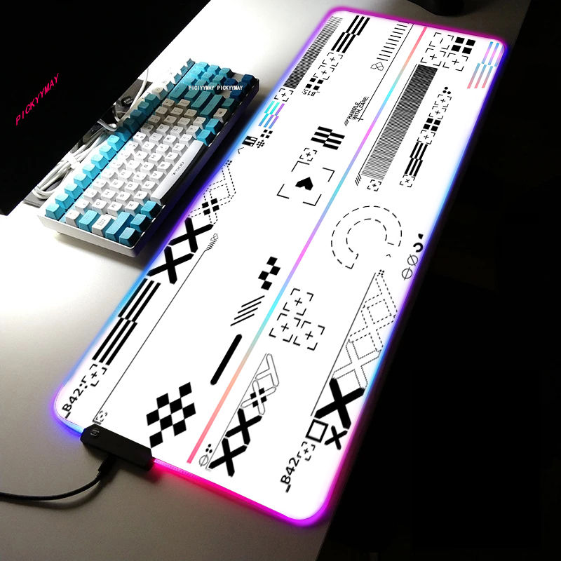 Thumbnail: Printstream RGB Gaming Mousepad Big LED Gamer Mousepads Desk Mat Luminous Mouse 