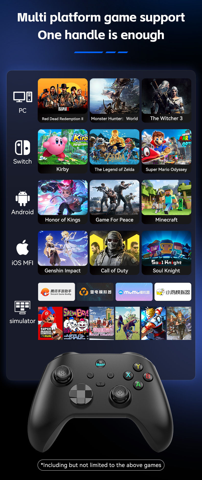 Thumbnail: G6 wireless  mobile game controller with Hall trigger and Hall joystick supporti