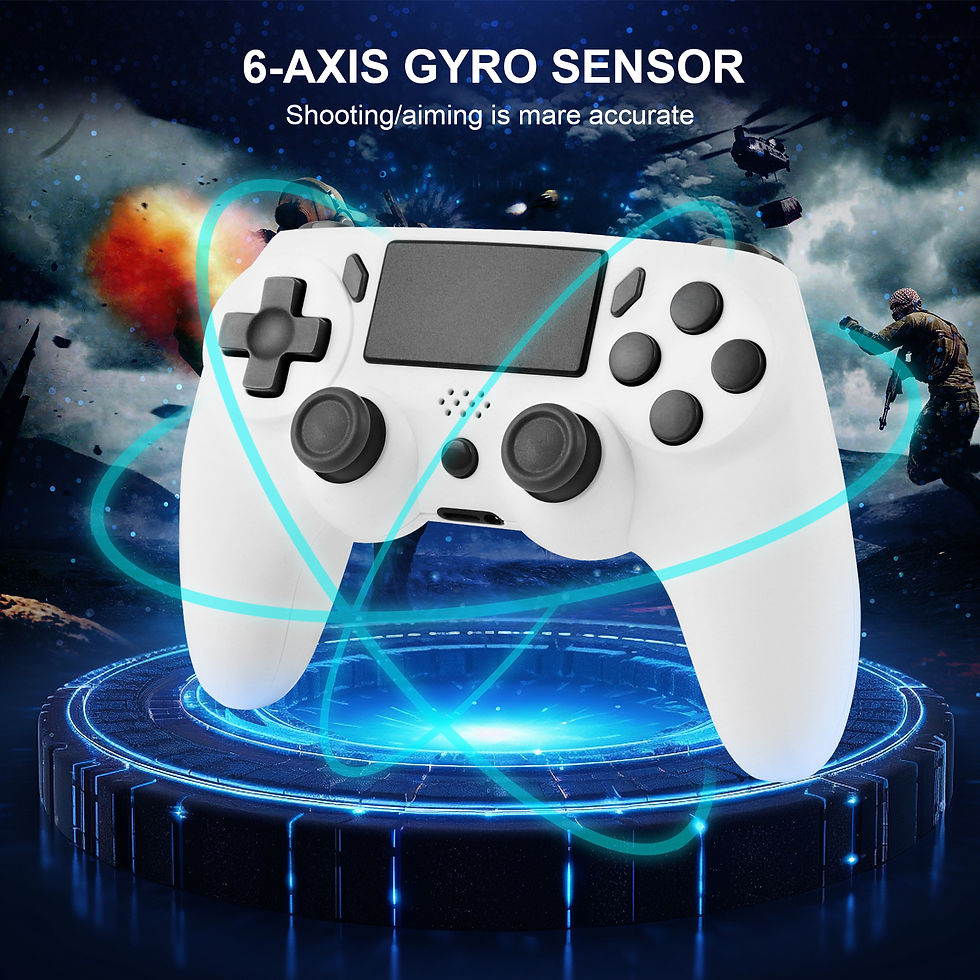 Thumbnail: GAMINJA Wireless Gamepad With 6-axis Gyroscope PC Joystick touchpad Dual Vibrati