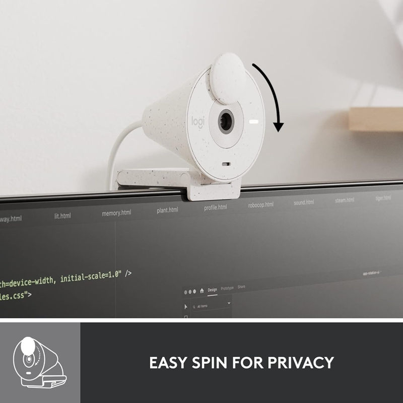 Thumbnail: Logitech Brio 305 USB-C Webcam with 1080P Full HD, Privacy Shutter & Noise Cance