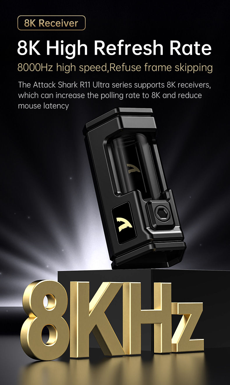 Thumbnail: Attack Shark R11 Ultra Carbon Fiber 8K Wireless Mouse PAW3950 Max Sensor 42K DPI