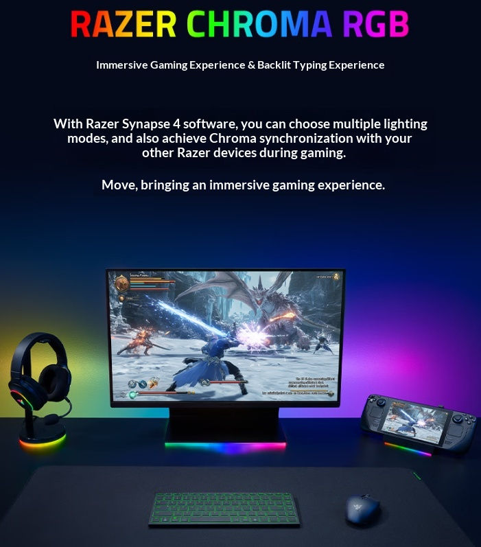 Thumbnail: Razer Joro Keyboard Portable Wireless Bluetooth Ultra Low Profile Switches SNAP 