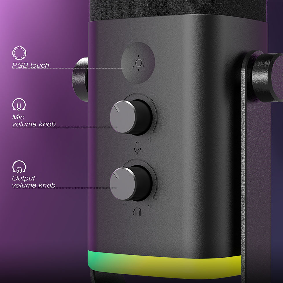 Thumbnail: FIFINE USB/XLR Dynamic Microphone with Touch Mute Button,Headphone jack,I/O Cont