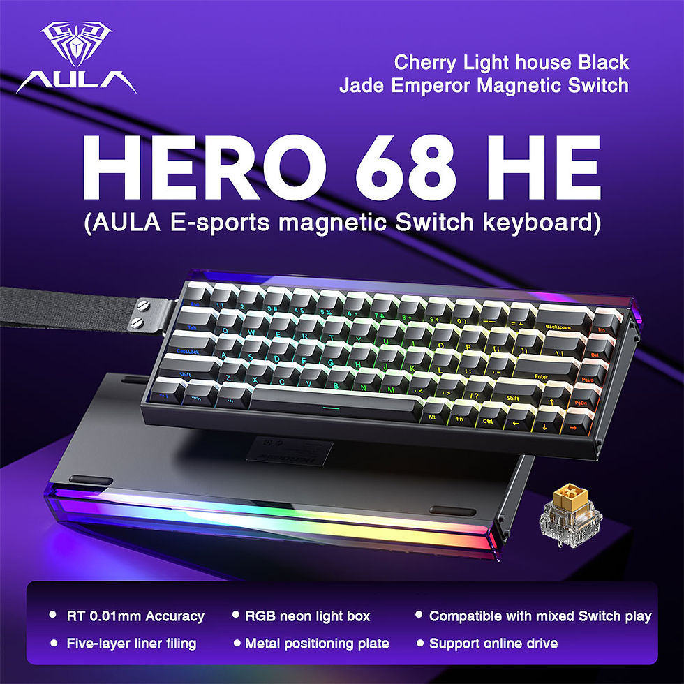 Thumbnail: AULA HERO 68HE Magnetic Switch Keyboard Rapid Trigger 8K Return Esports Gamer Ke