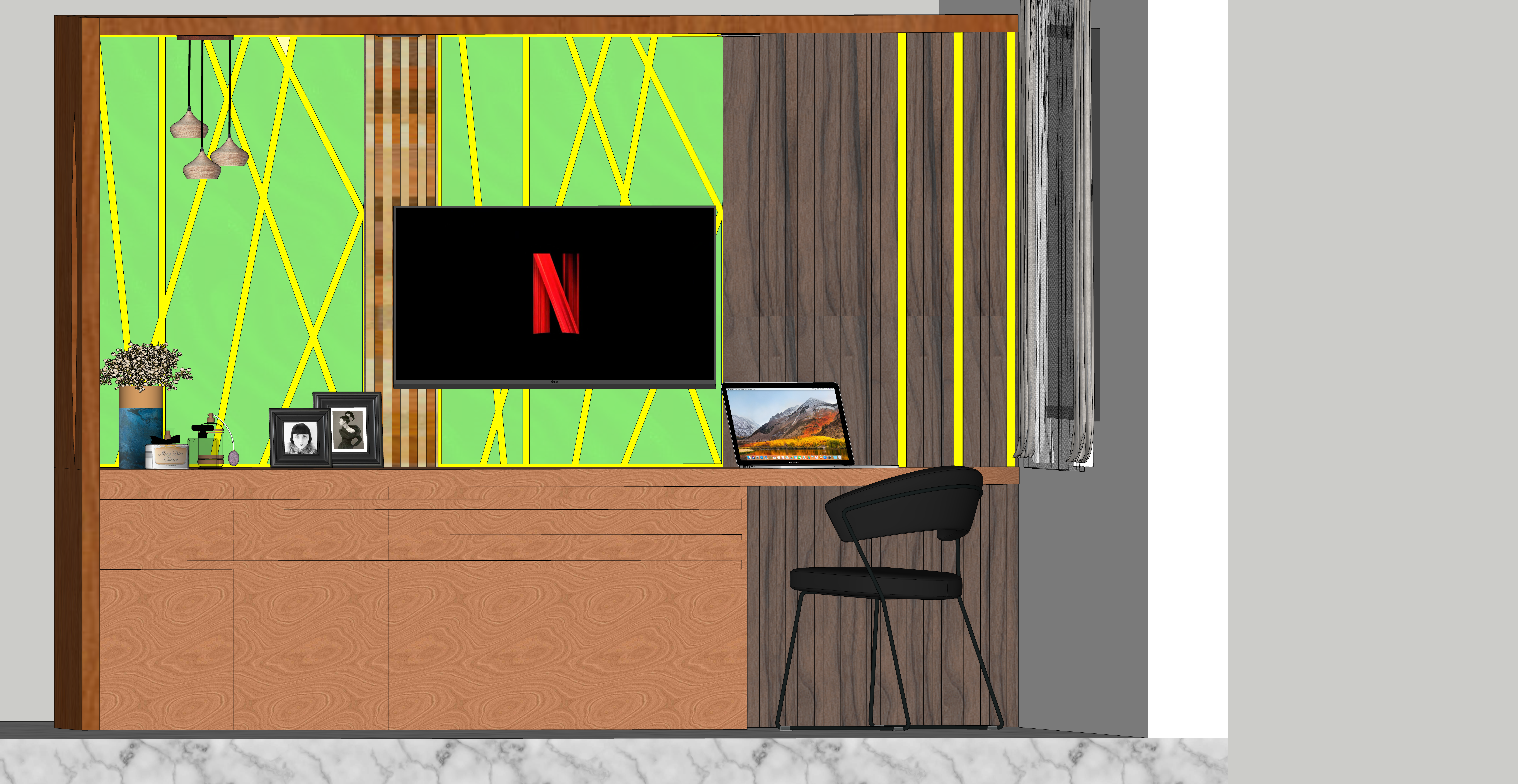 A cozy and stylish living room with bright blue and white traditional Greek island architecture visible through large windows. The interior features a modern orange and white sofa, elegant gold floor lamps, a wooden coffee table, and a bookshelf filled with books. Blue accents and Mediterranean elements create a warm, inviting atmosphere. This image was generated using ArchiVinci AI.