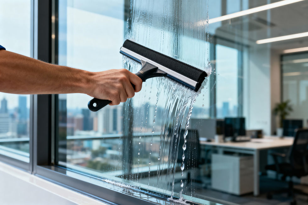 Nettoyage professionnel des vitres d'une entreprise