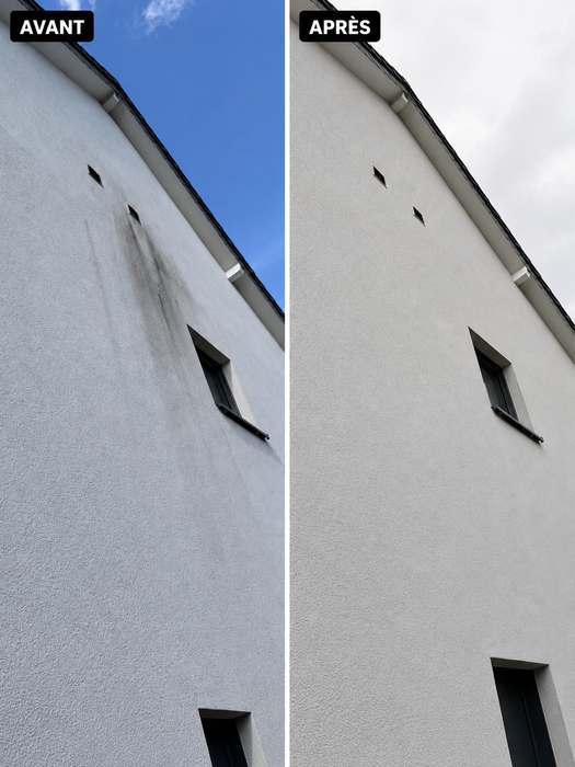 Nettoyage façade maison avant après
