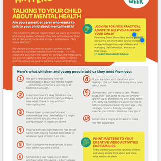 childrens mental health advice