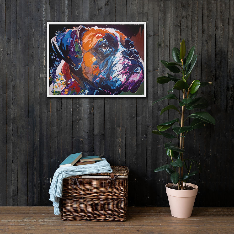 Thumbnail: The Boxer - Framed canvas