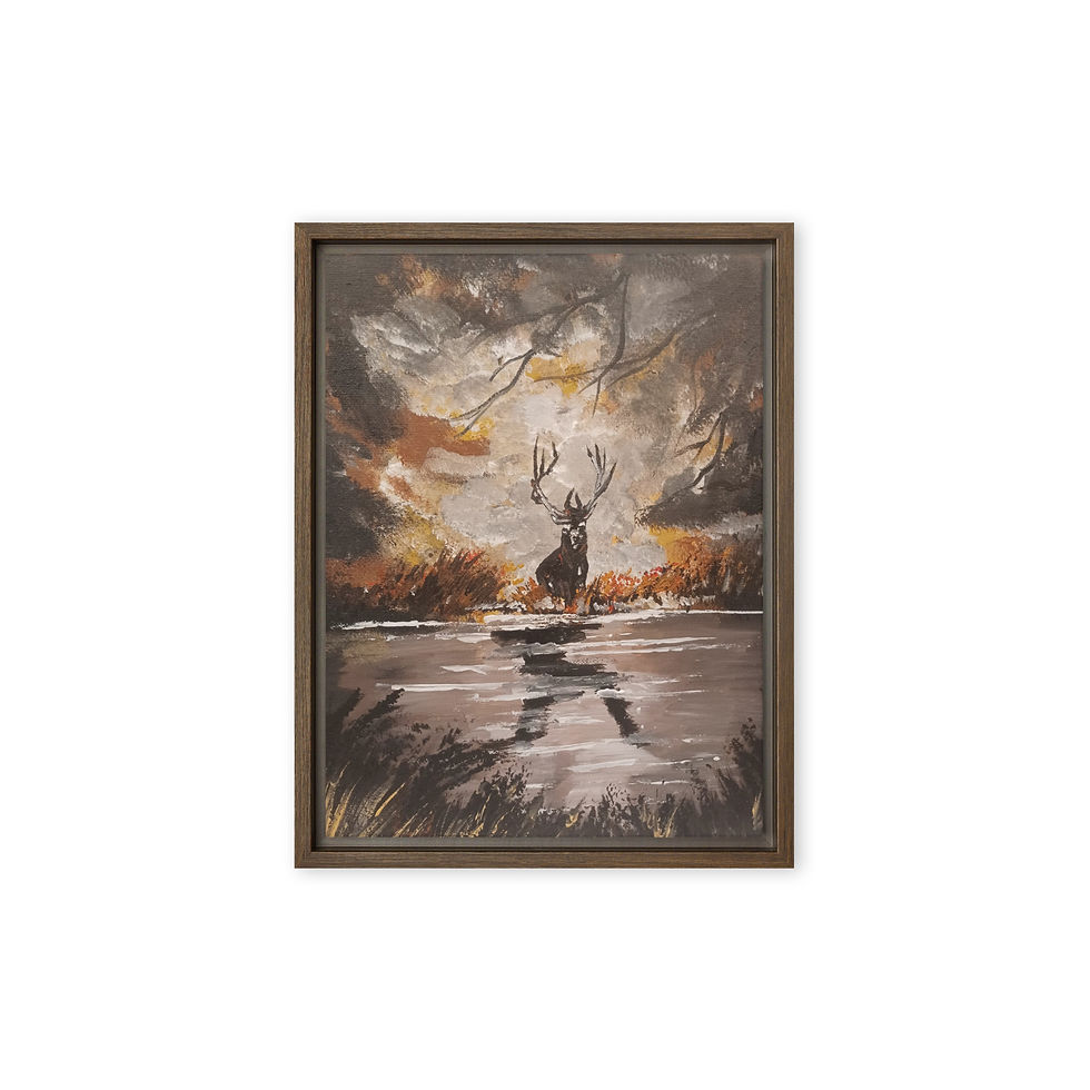 Thumbnail: Red Stag - Framed canvas