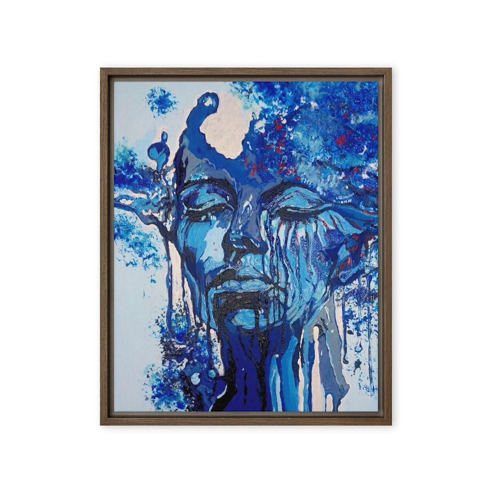 Thumbnail: Blue - Framed canvas