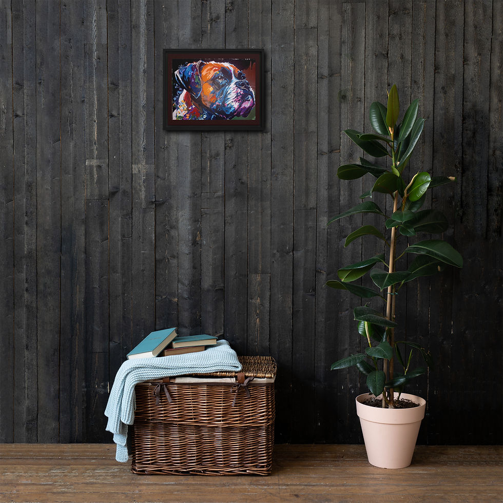 Thumbnail: The Boxer - Framed canvas