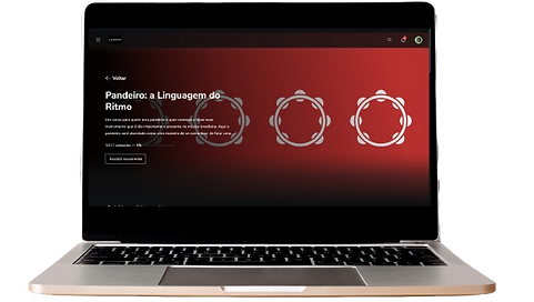 Conteúdo do curso no computador