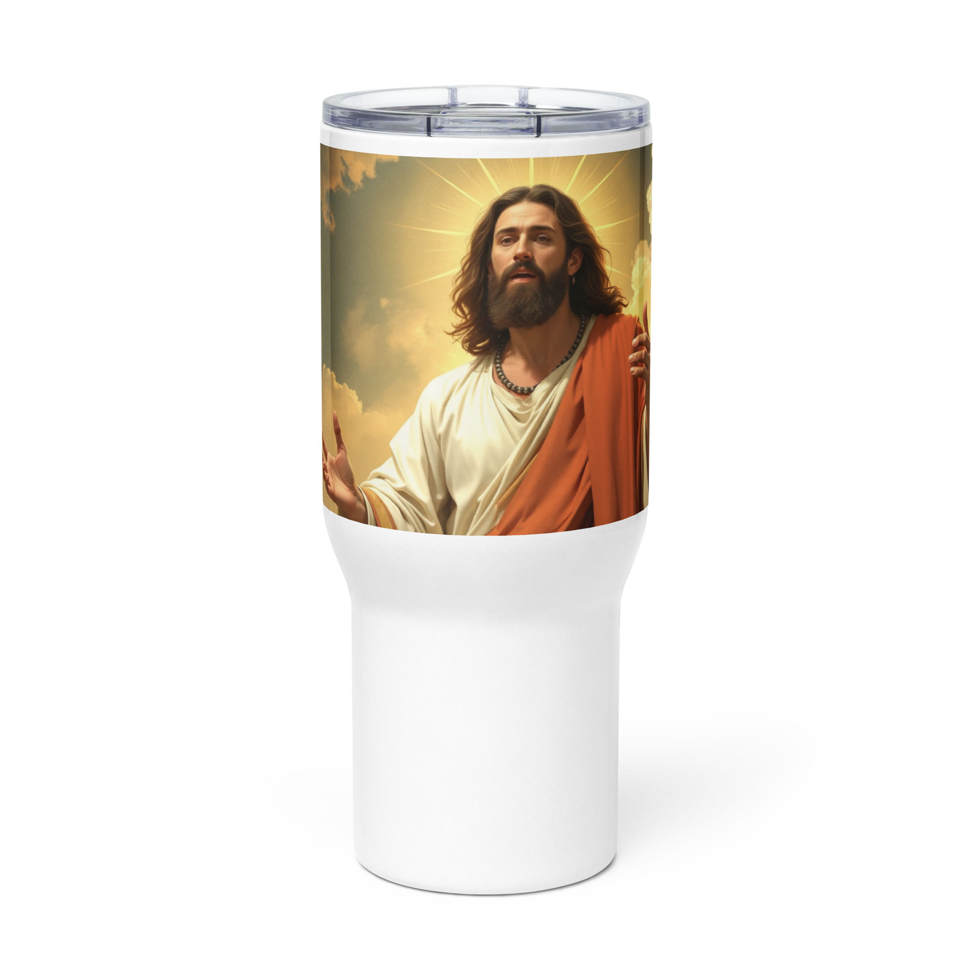 Cool Jesus Travel mug with a handle