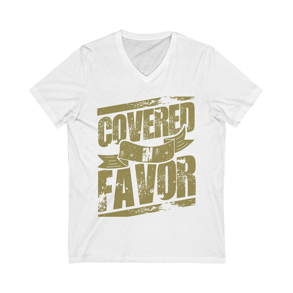 Uni V-Neck Covered Tee