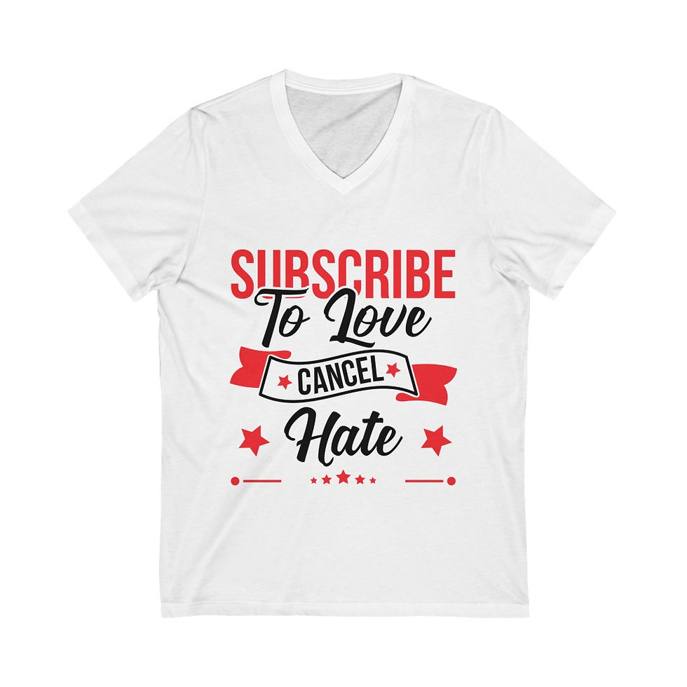 Uni V-Neck Subscribe Tee