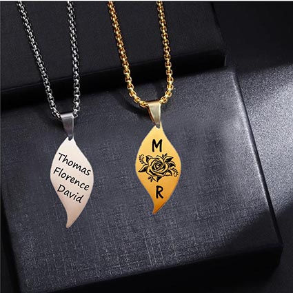 Thumbnail: Pendentif plume à personnaliser