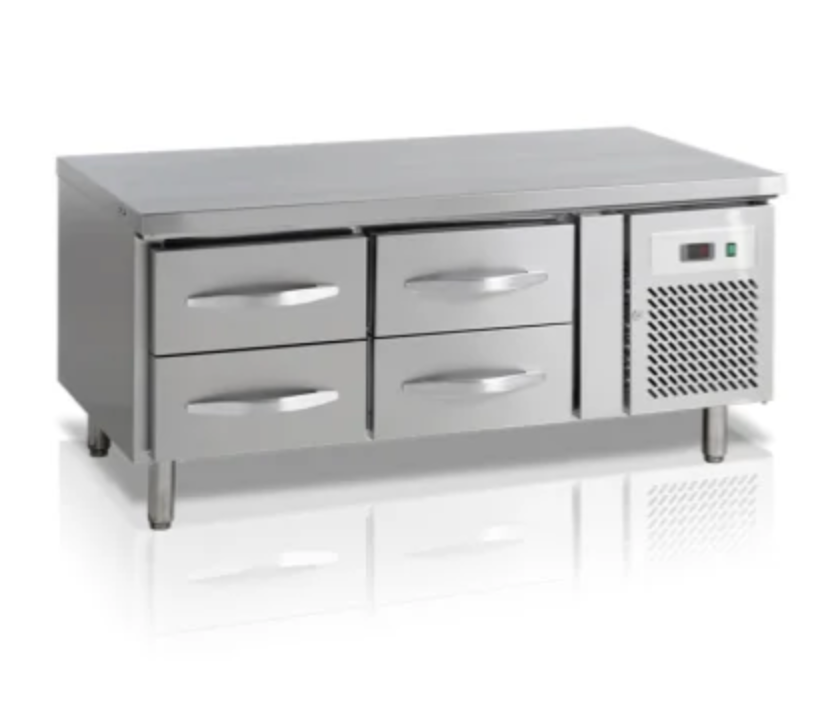TEFCOLD® Grillkylbänk 4 lådor, B1360 x D700 x H670 mm