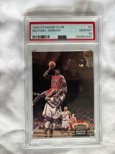 1992 Topps Stadium Club, Michael Jordan, PSA 10 | Dare's Cards and