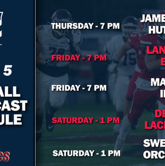 Week 5 WNYA/NFHS Network Football Broadcast Schedule