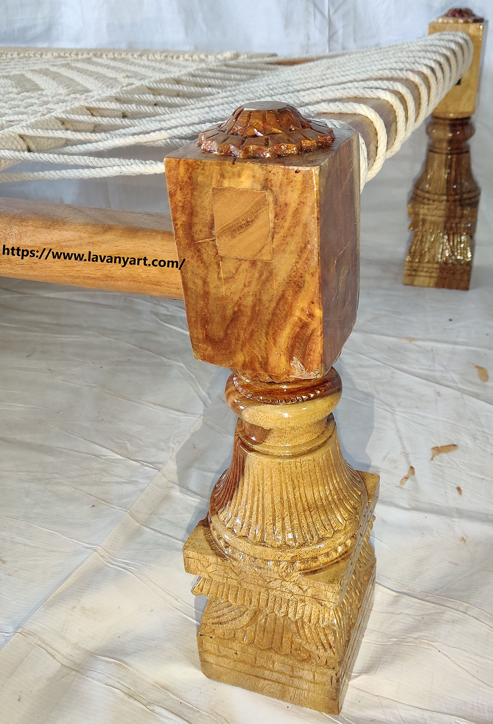 Thumbnail: Modern Solid Wood Sheesham Charpai