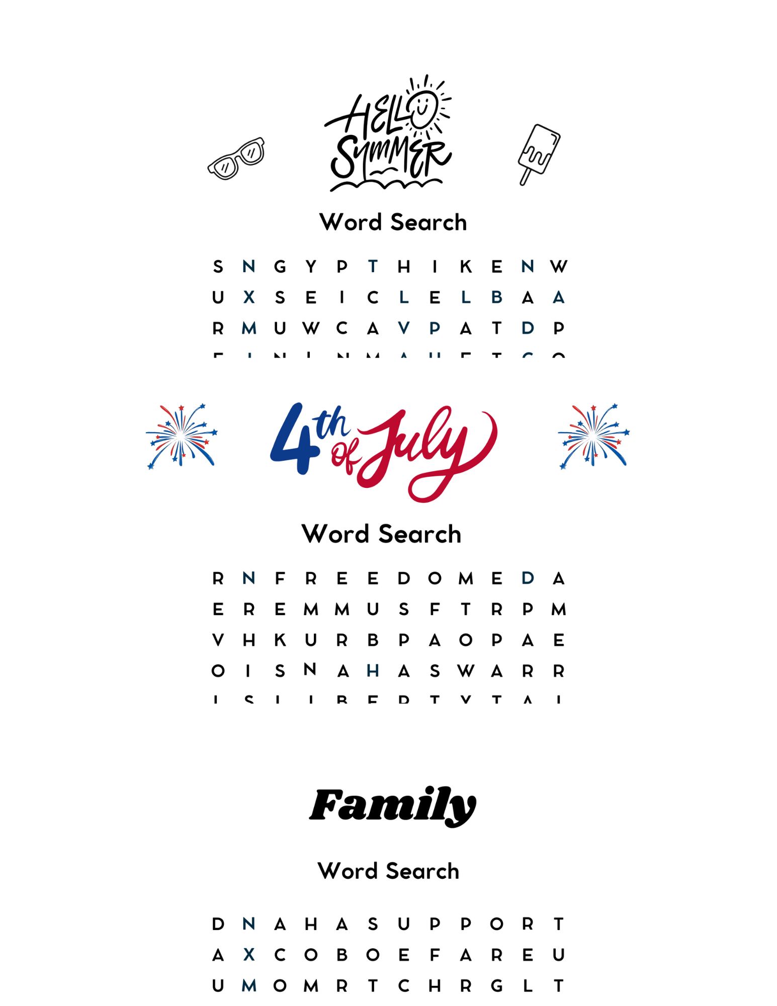 Summer / 4th of July Pack