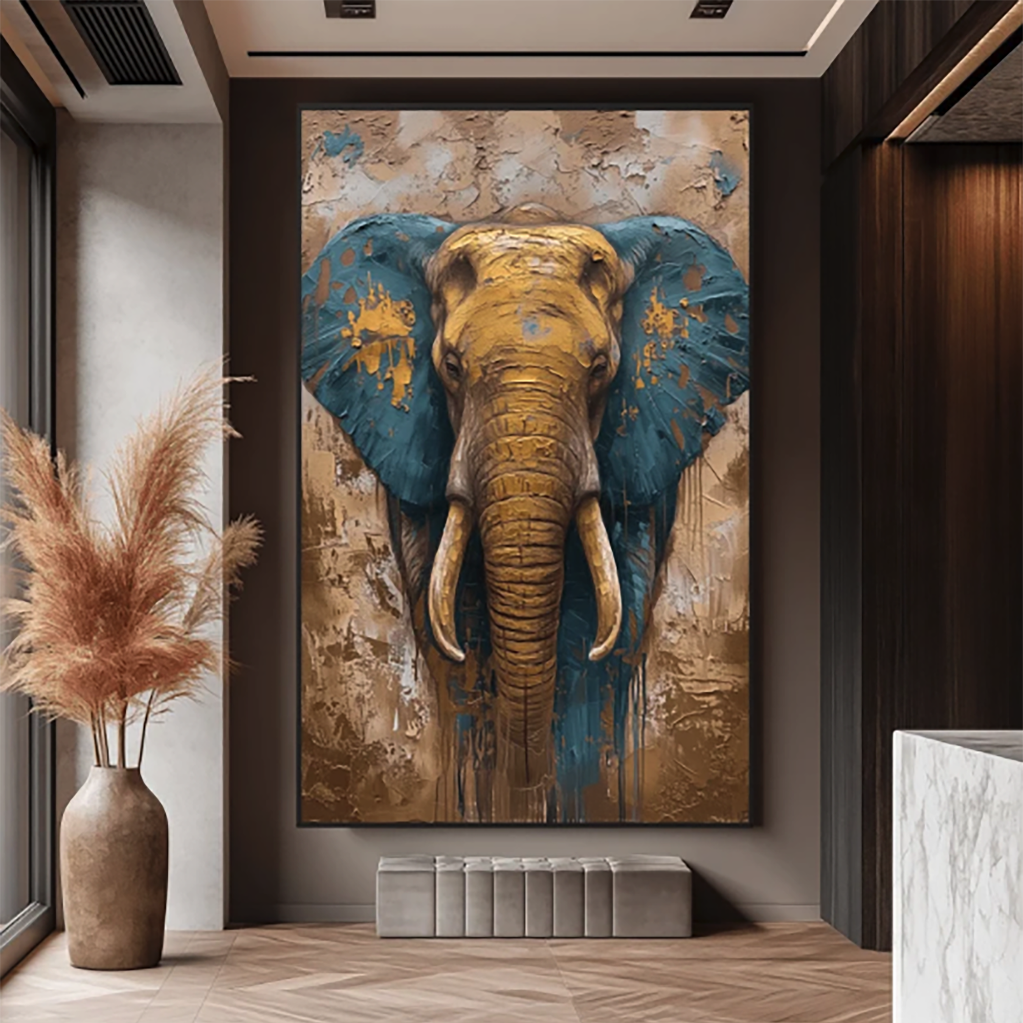 Cuadro Elefante Boho